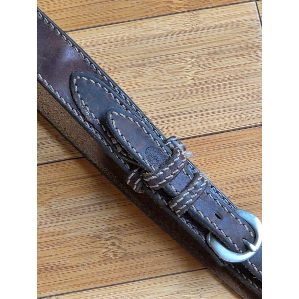 Duluth Trading Company Men's Ranger Leather Western Work Belt‎ Sz 38 Brown 90013